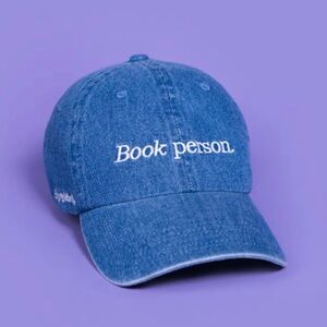 Book of The Month NWOT Blue Denim 'Book Person' Cap